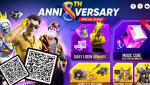 Free Fire 8th Anniversary: Scan the QR Code, Win Exclusive Rewards, Bundles