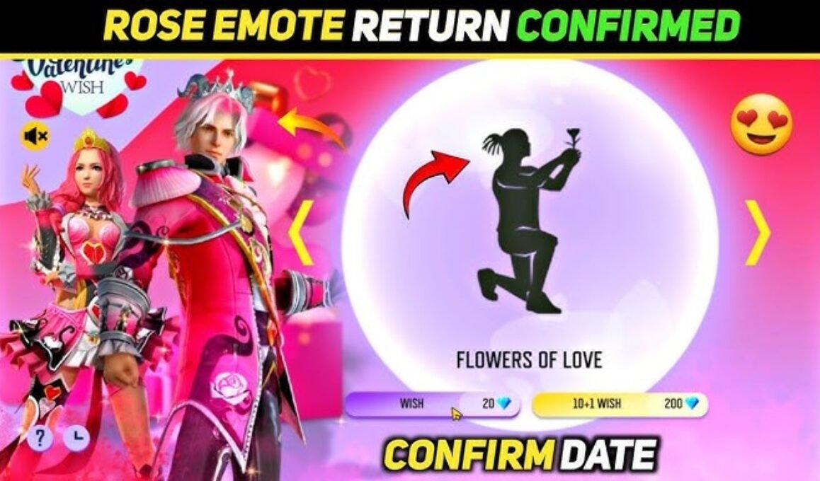 How to Get Flower of Love Emote in Free Fire MAX, Romance Returns in the Emote Royale