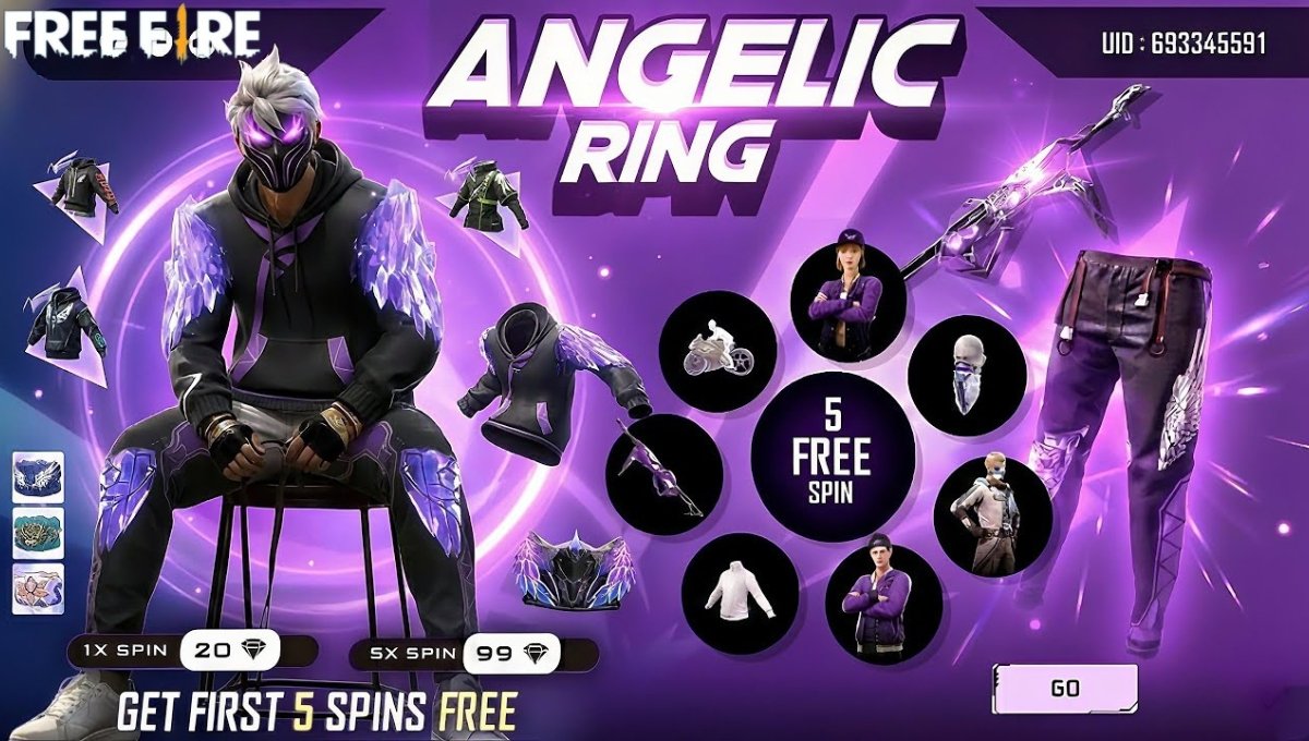 Free Fire Angelic Royale 1 Spin Trick