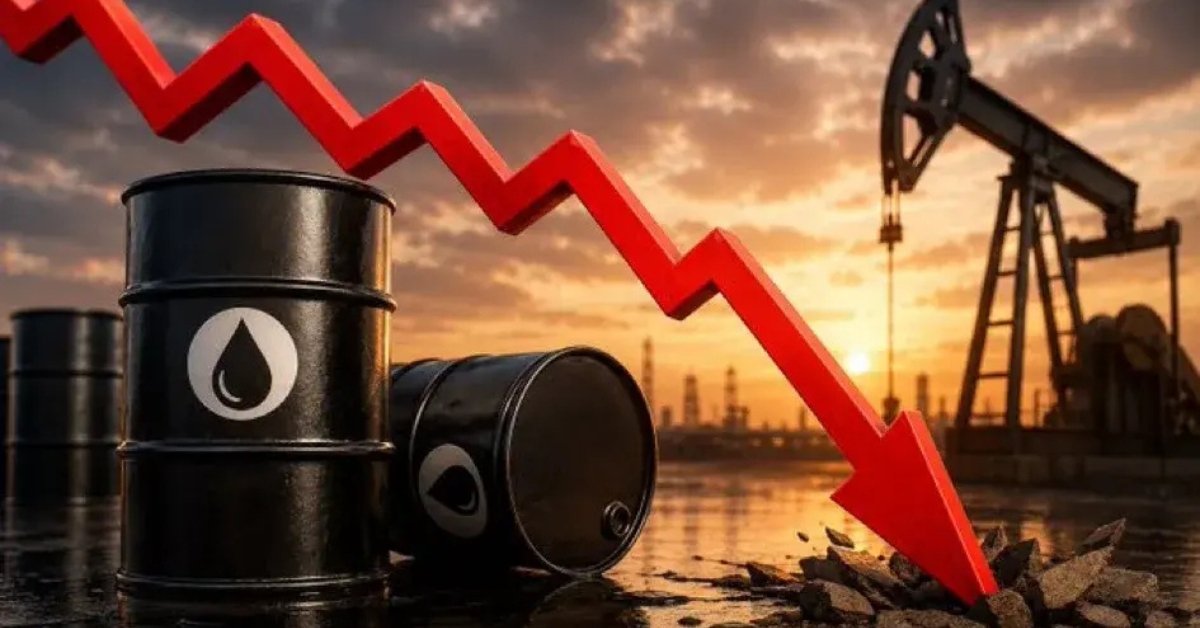 Oil Prices Fall Over 5%