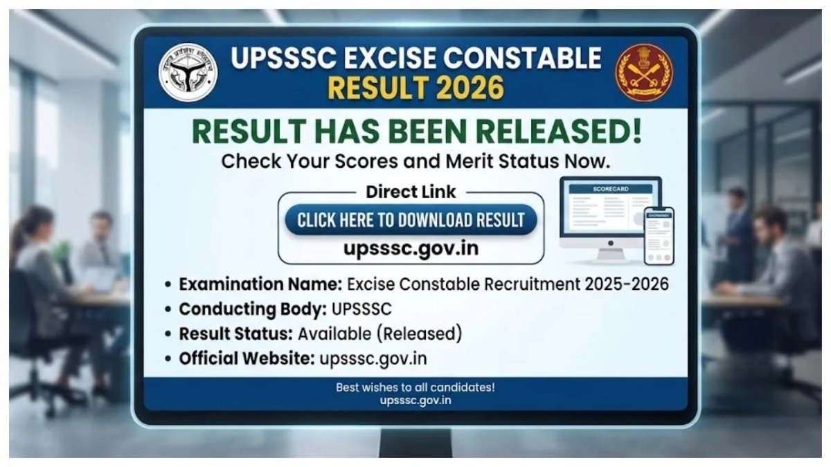 UPSSSC Excise Constable Result 2026