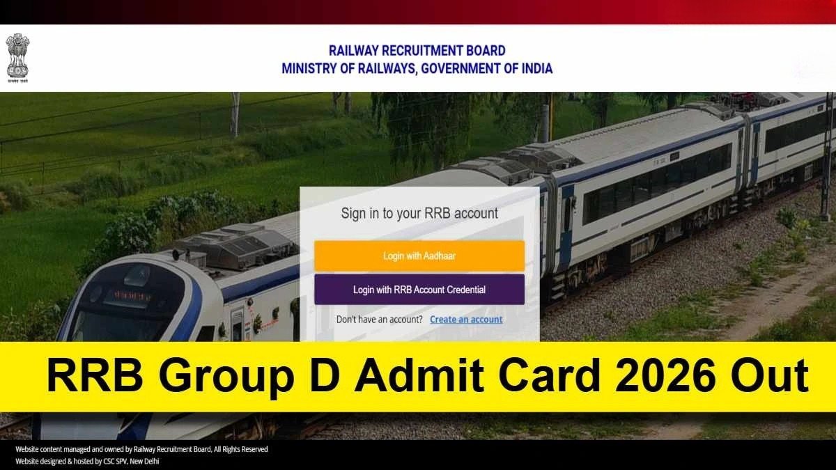 RRB Group D 2026 Admit Card