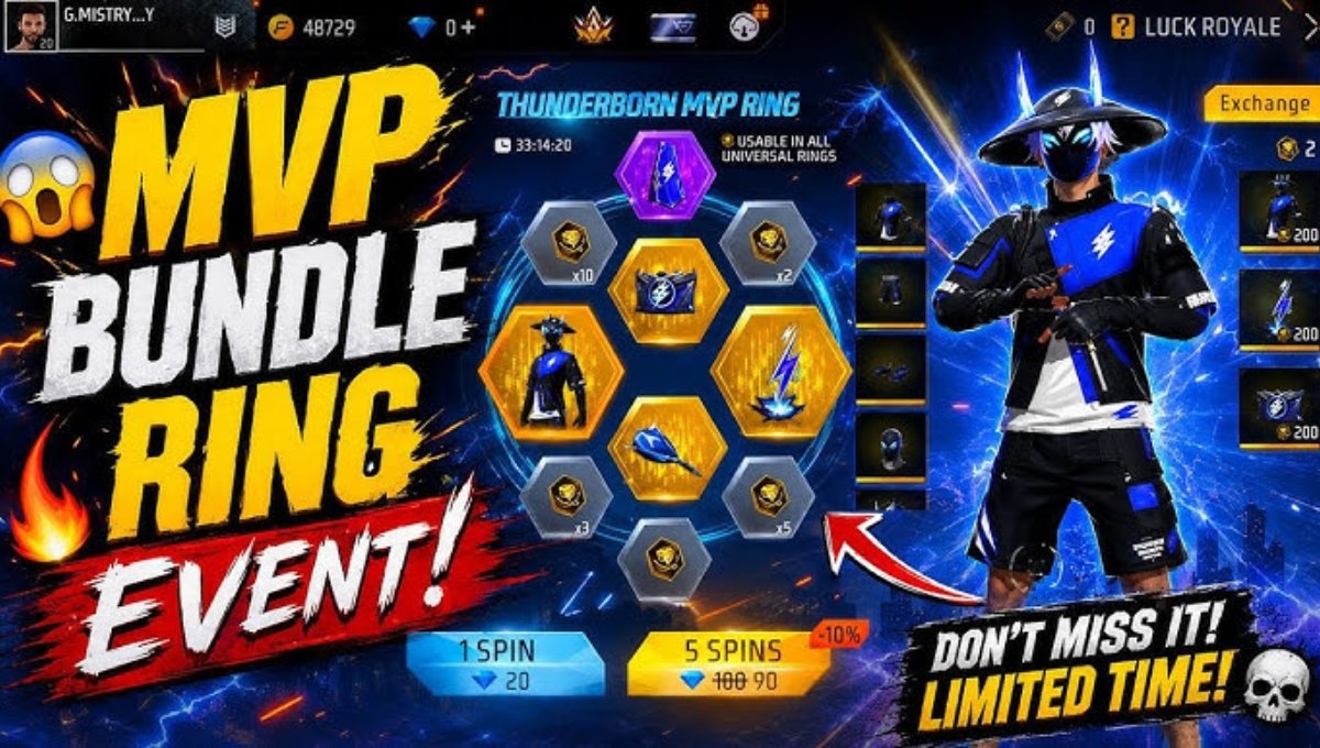Free Fire Thunderborn MVP Ring Event LIVE